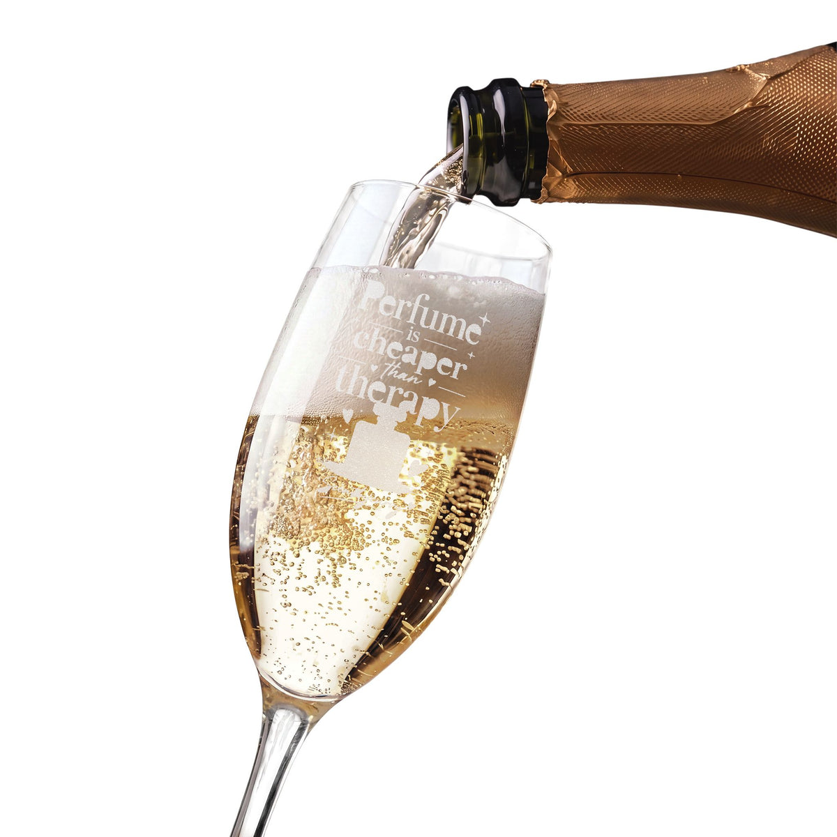 Engraved 8oz Champagne Flute - Personalized Bridal, Wedding & Celebration Glass
